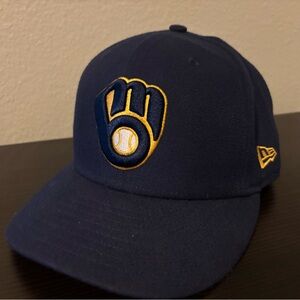 Milwaukee Brewers New Era Navy and Gold Baseball Cap
